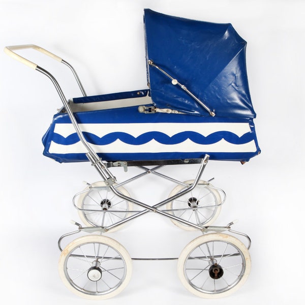 Vintage Toy-Blue Doll Wagon