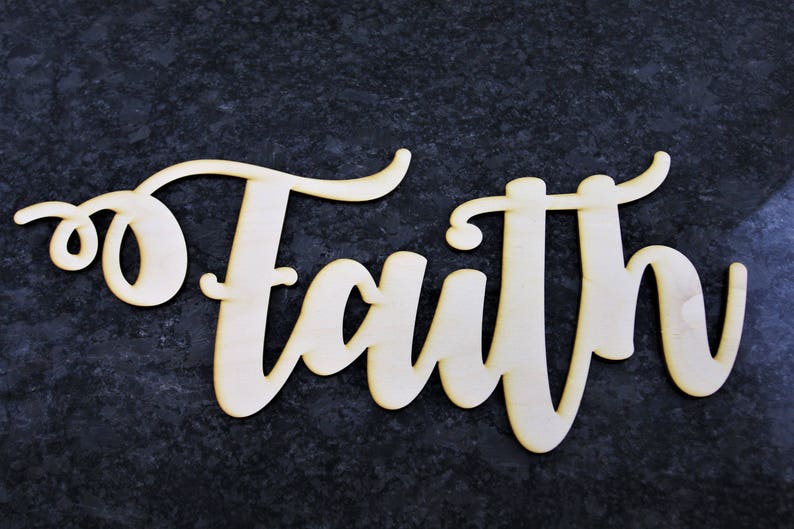 Faith Word Sign Faith Wood cut out 3d Wood Sign faith word Etsy