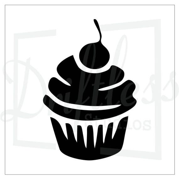 Items similar to Cupcake Stencil, Cupcake Template, Food Stencil, Food