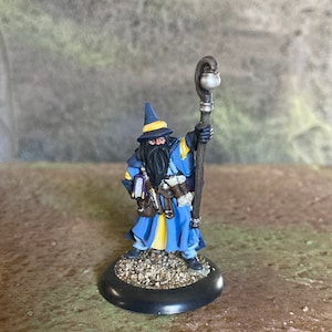 Hand Painted Reaper Miniatures Luwin Post Wizard DND Miniatures Table Ready Role Play Character TTRPG RPG Miniatures