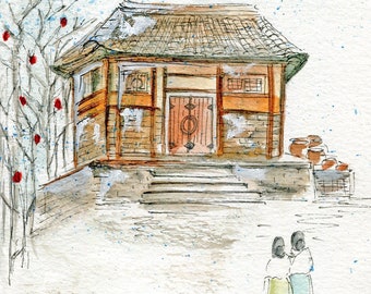 アジアのアートプリント、韓国アート、アジアの建築アート、アジアの装飾、韓国のギフト、韓服アート：彼女へのギフト、母、友人、姉妹へのギフト、Kドラマ