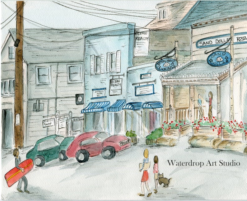 Bay Area Art Stinson Beach Art Print Watercolor Art Print Etsy