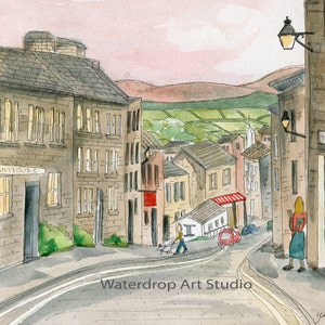 English Art; English Countryside Art; European Art; Rustic Streetscape; Whimsical Art; Housewarming Gift; York, England; Charming Wall Decor
