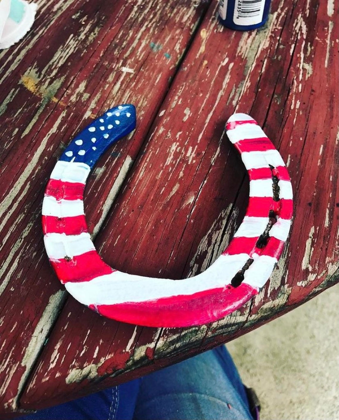 Painted horse shoes Etsy