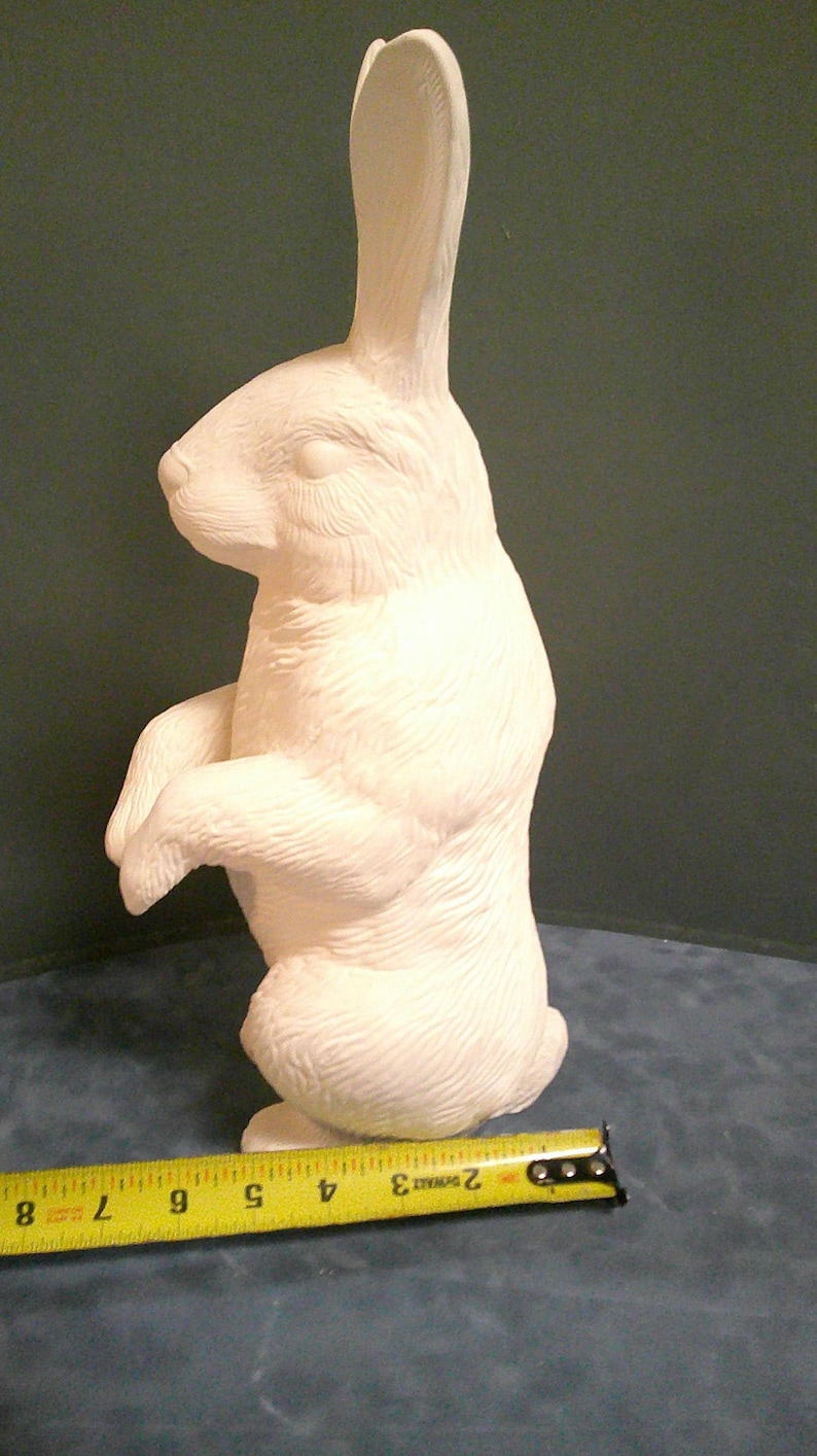 Large Life Size Bunny Ceramic Bisque Ready to Paint About 15 Inches ...