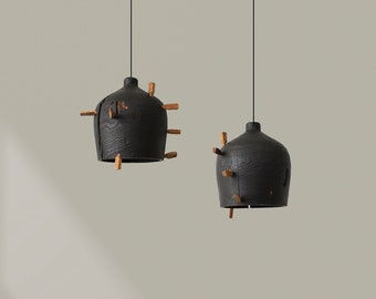 natural chandelier lighting, black wood pendant light for kitchen island, unique flush mount ceiling light