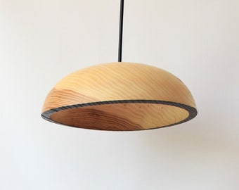 unique wood pendant light, handmade flush mount wood lamp, creative eco decor