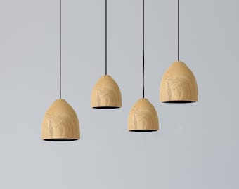 wood pendant light, modern ceiling light for dining room, farmhouse natural chandelier, scandinavian lamp shade