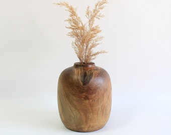 Wood bud vase, scandinavian wood decor, handmade table ikebana vase