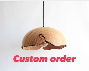 Custom order wood chandelier
