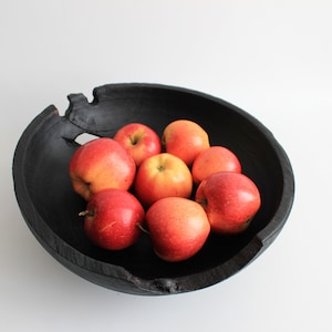 large drifwood bowl, handmade fruit wooden dish, rustic unique dinnerware, decorative centerpiece bowl image 7