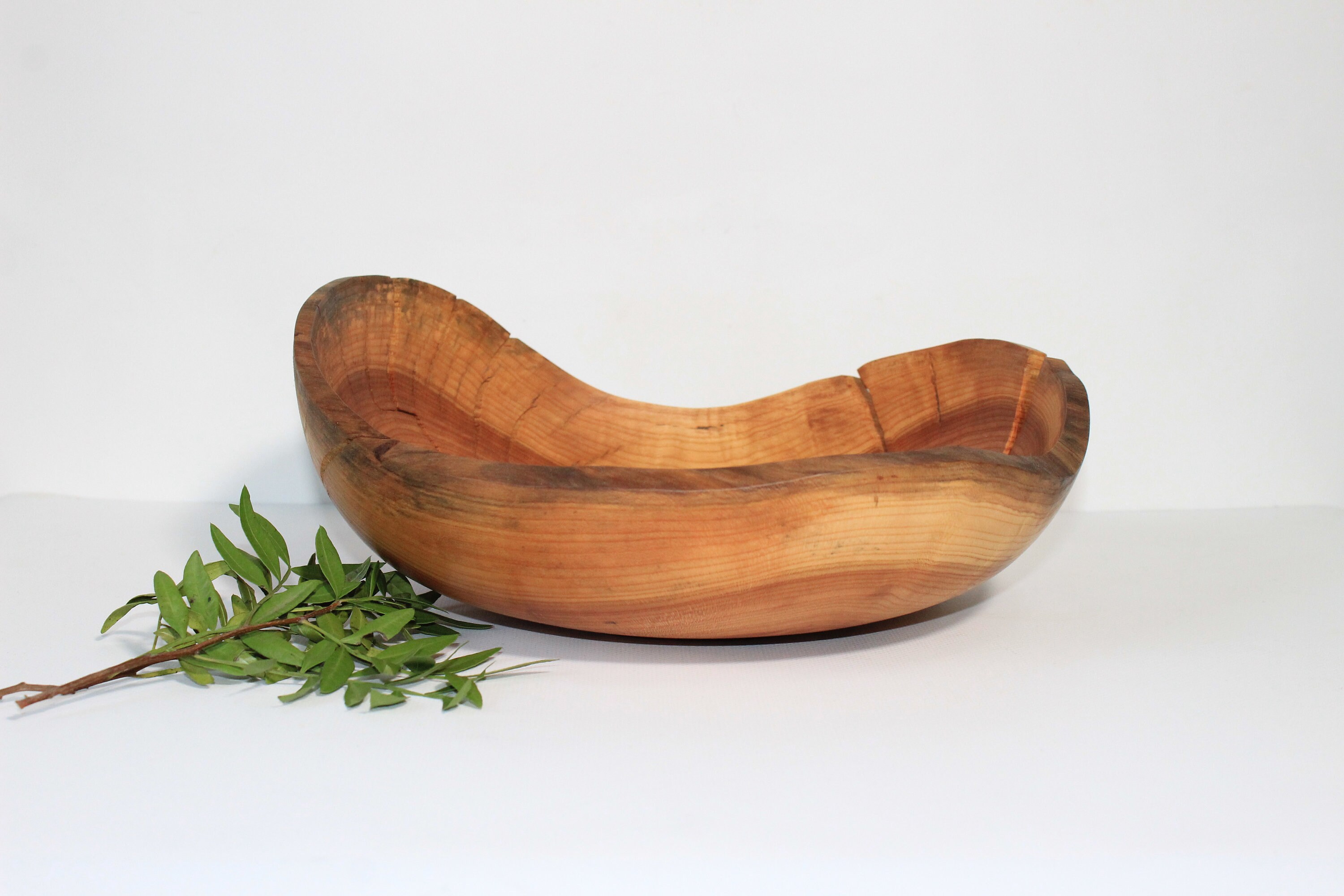 Handmade wooden fruit bowl rustic serving bowl with live edge Etsy
