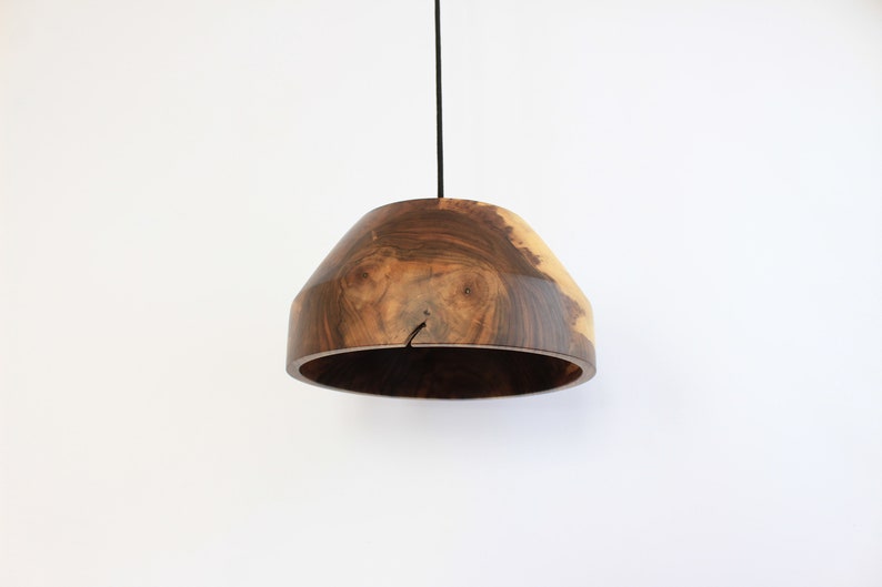 hanging modern pendant light, rustic flush mount lights, walnut chandelier lamp image 6