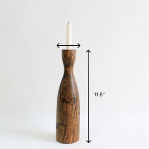 Oak candle holder, wooden taper candle holder, rustic candle stick holder, modern vase, Rustic candelabrum Height 11.8"