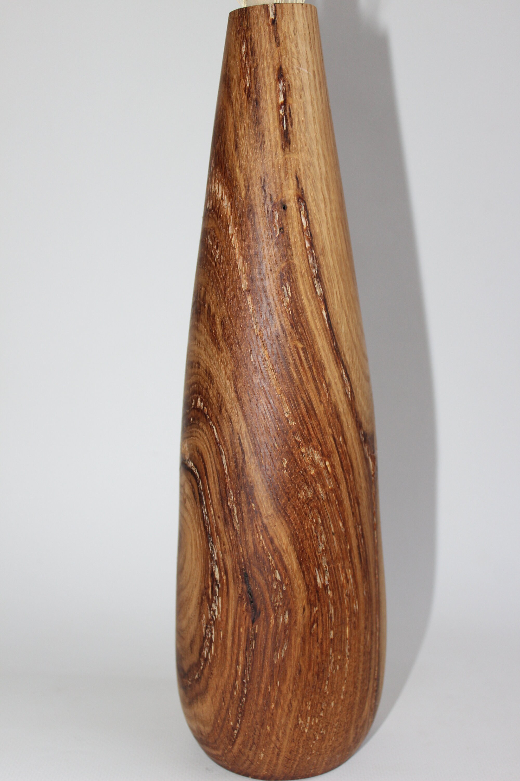 Tall wood vase rustic decorative floor vase handmade Etsy