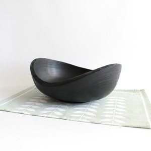 wooden fruit bowl, large rustic dinnerware, handmade shallow dish, food safe bowl image 8