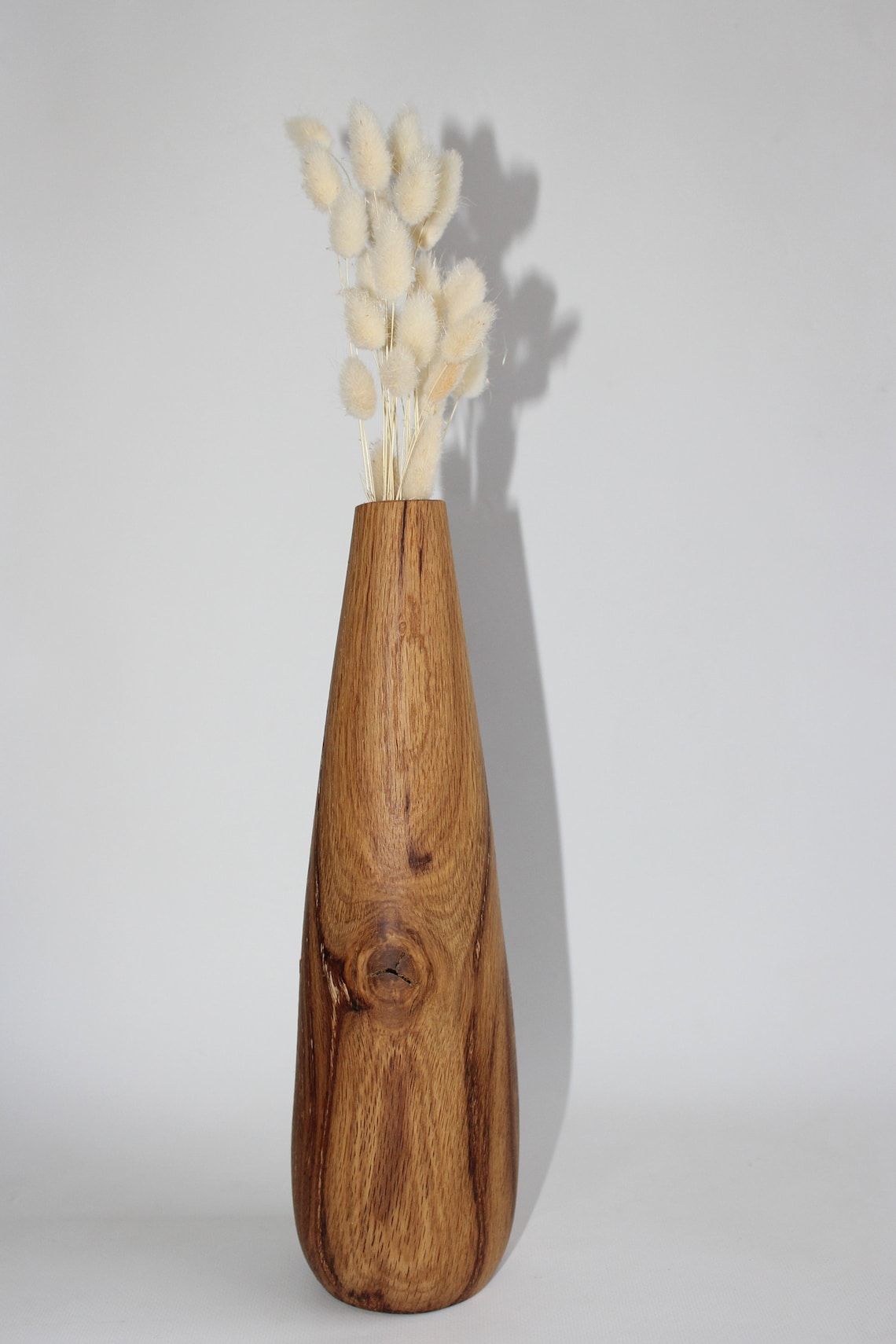 Tall wood vase rustic decorative floor vase handmade Etsy