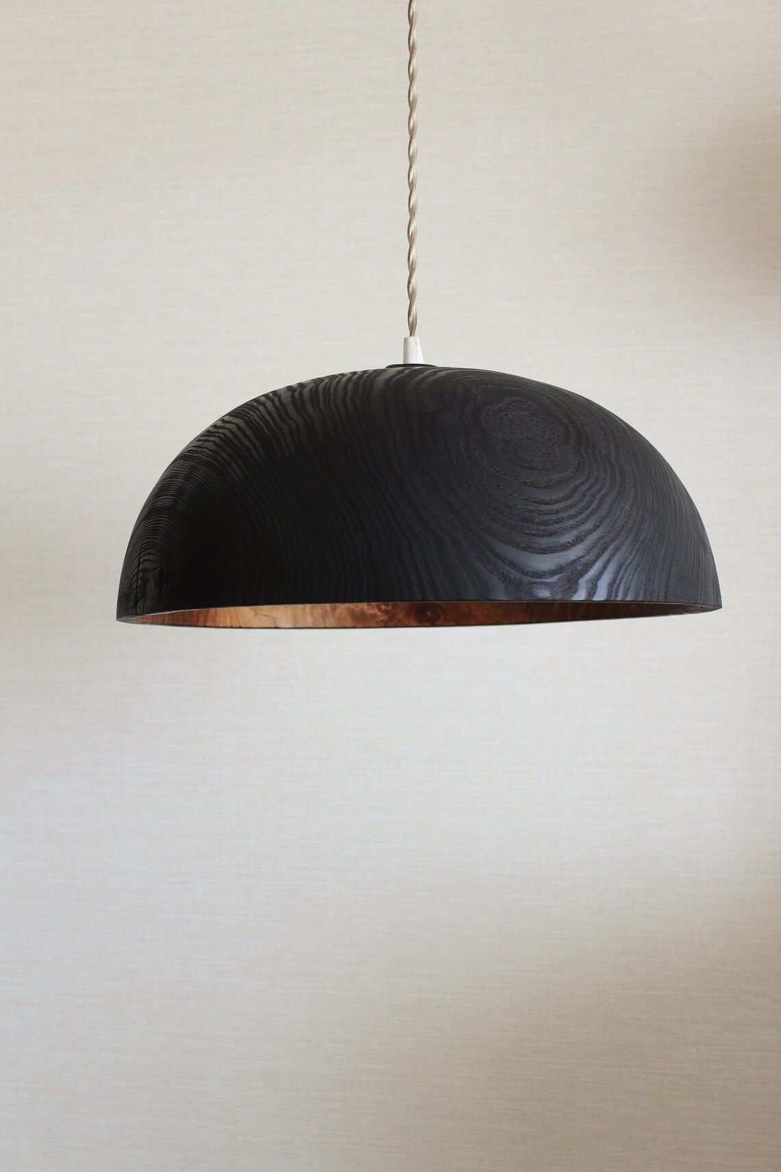 Black Wood Pendant Light for Kitchen Unique Island Lighting | Etsy