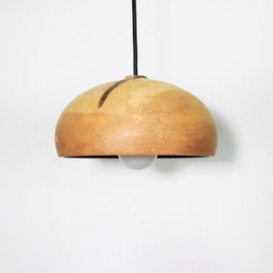 Farmhouse kitchen wood pendant light, wooden lamp shade, unique lighting