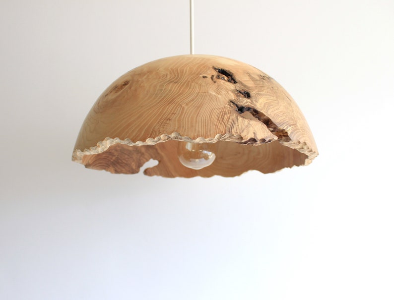 Wood pendant light large for kitchen island, rustic chandelier lighting for dining room image 5