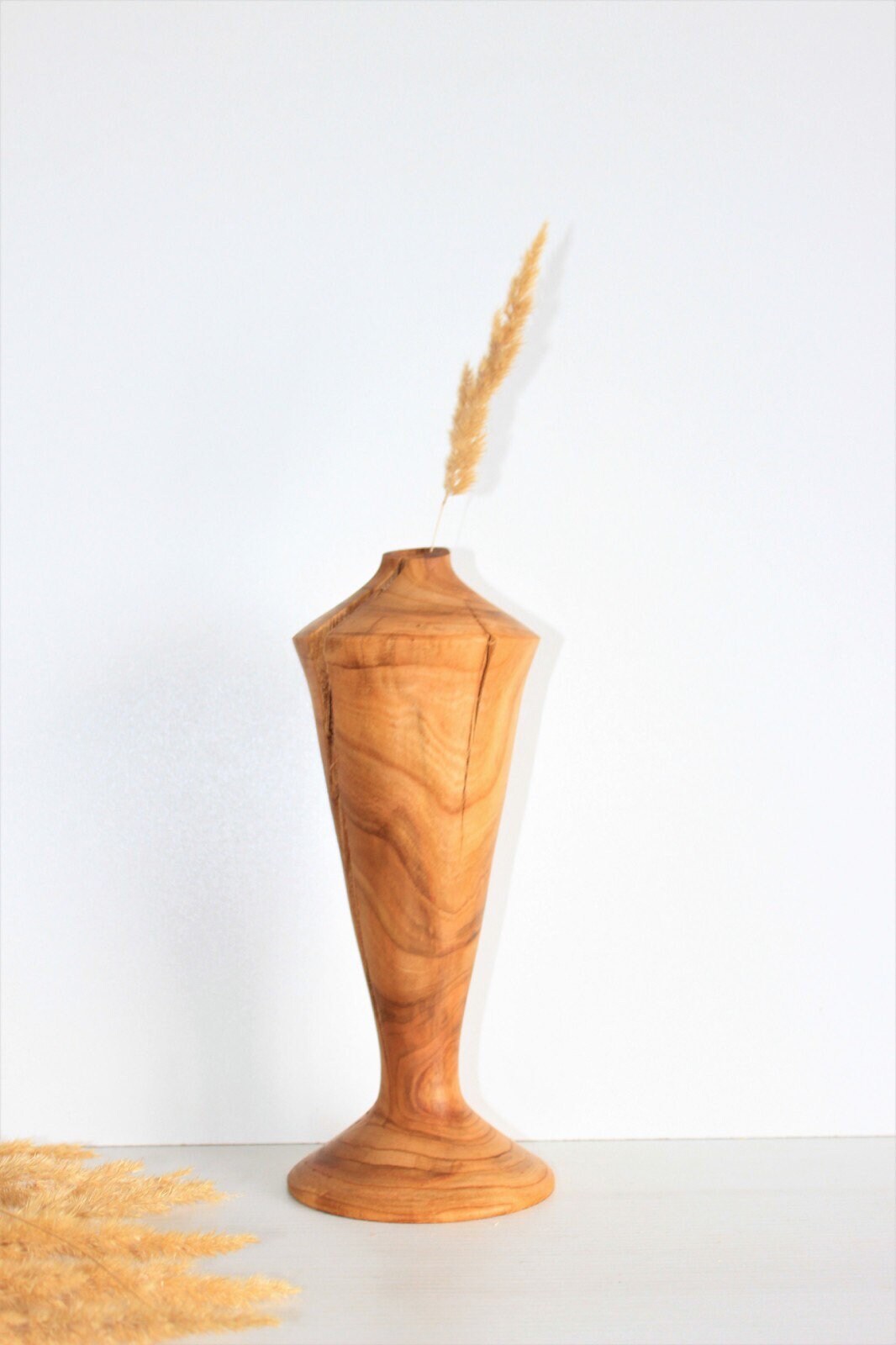 Rustic Wood Vase Turned Bud Vase 5th Anniversary Gift Etsy