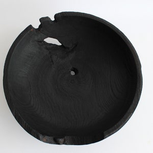 large drifwood bowl, handmade fruit wooden dish, rustic unique dinnerware, decorative centerpiece bowl image 5