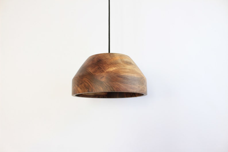 hanging modern pendant light, rustic flush mount lights, walnut chandelier lamp image 1