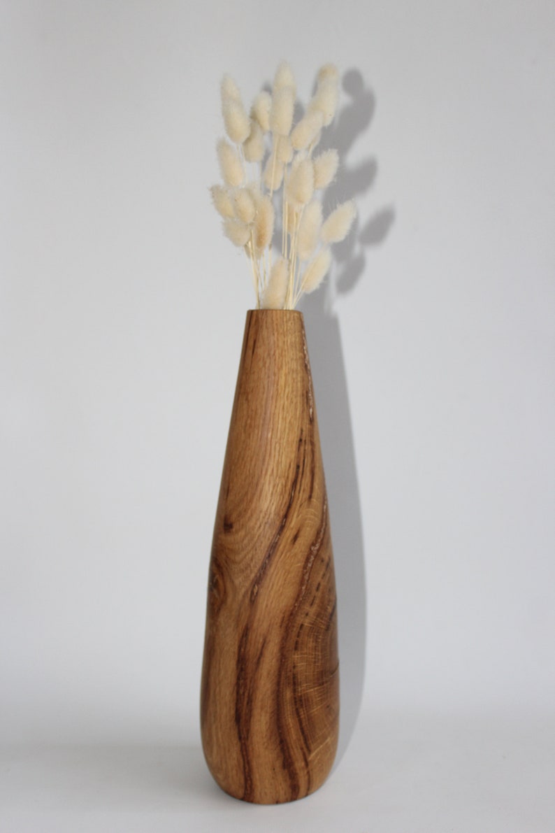 tall-wood-vase-rustic-decorative-floor-vase-handmade-etsy