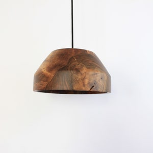 hanging modern pendant light, rustic flush mount lights, walnut chandelier lamp image 4