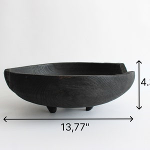 large drifwood bowl, handmade fruit wooden dish, rustic unique dinnerware, decorative centerpiece bowl image 2
