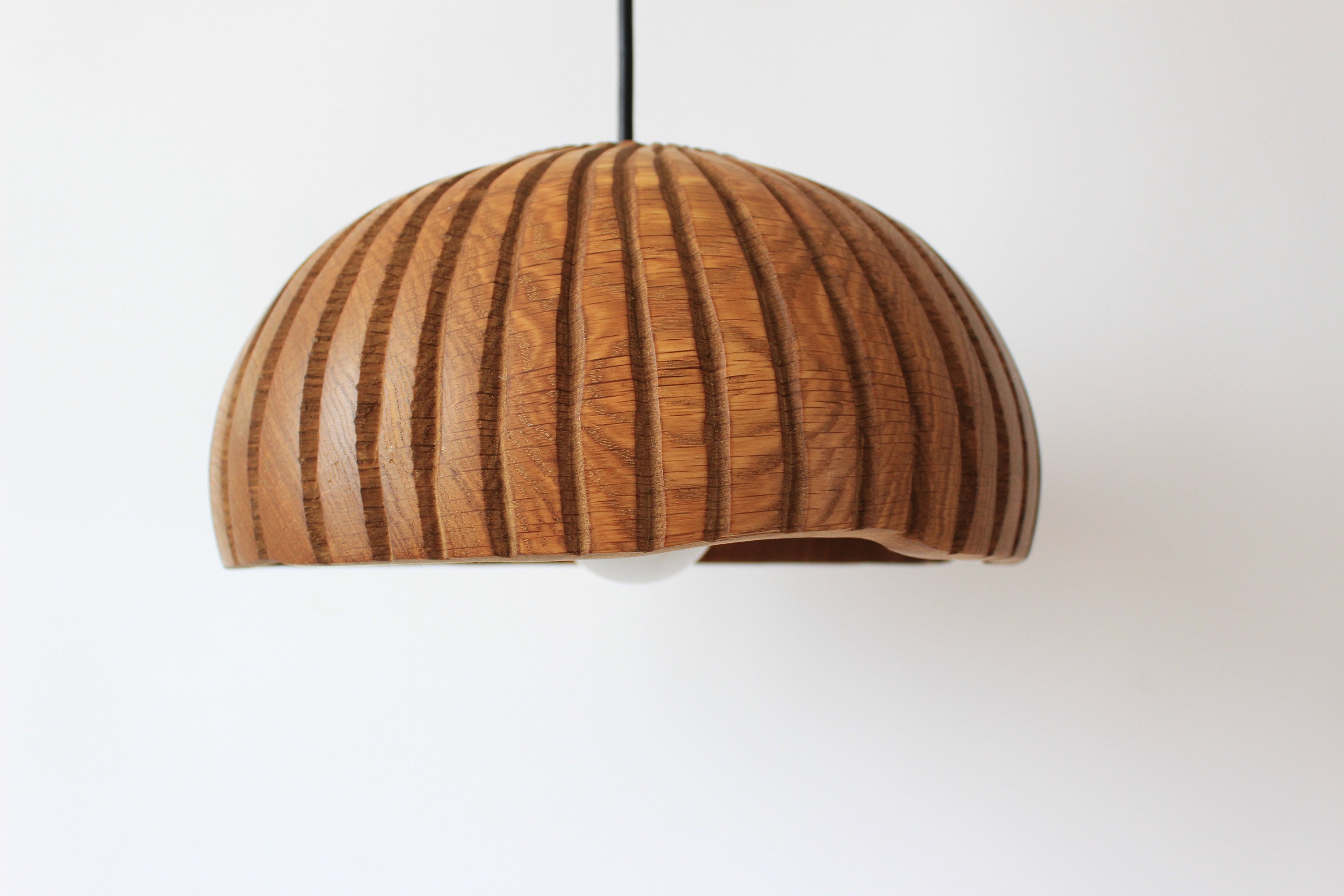 Farmhouse Wood Pendant Light for Kitchen Island Wooden Lamp | Etsy