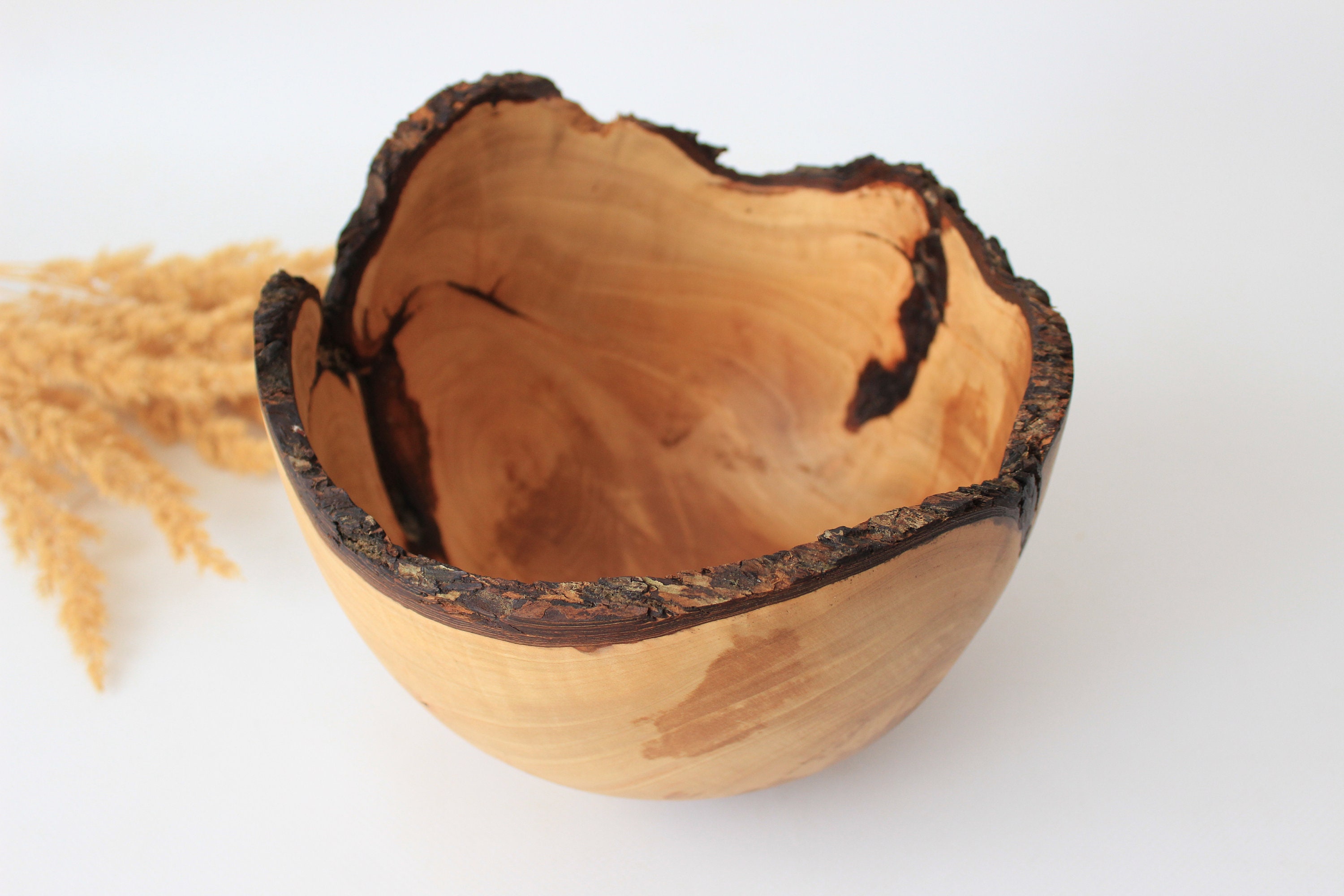 Decorative wooden bowl hand craft natural edge dish Etsy