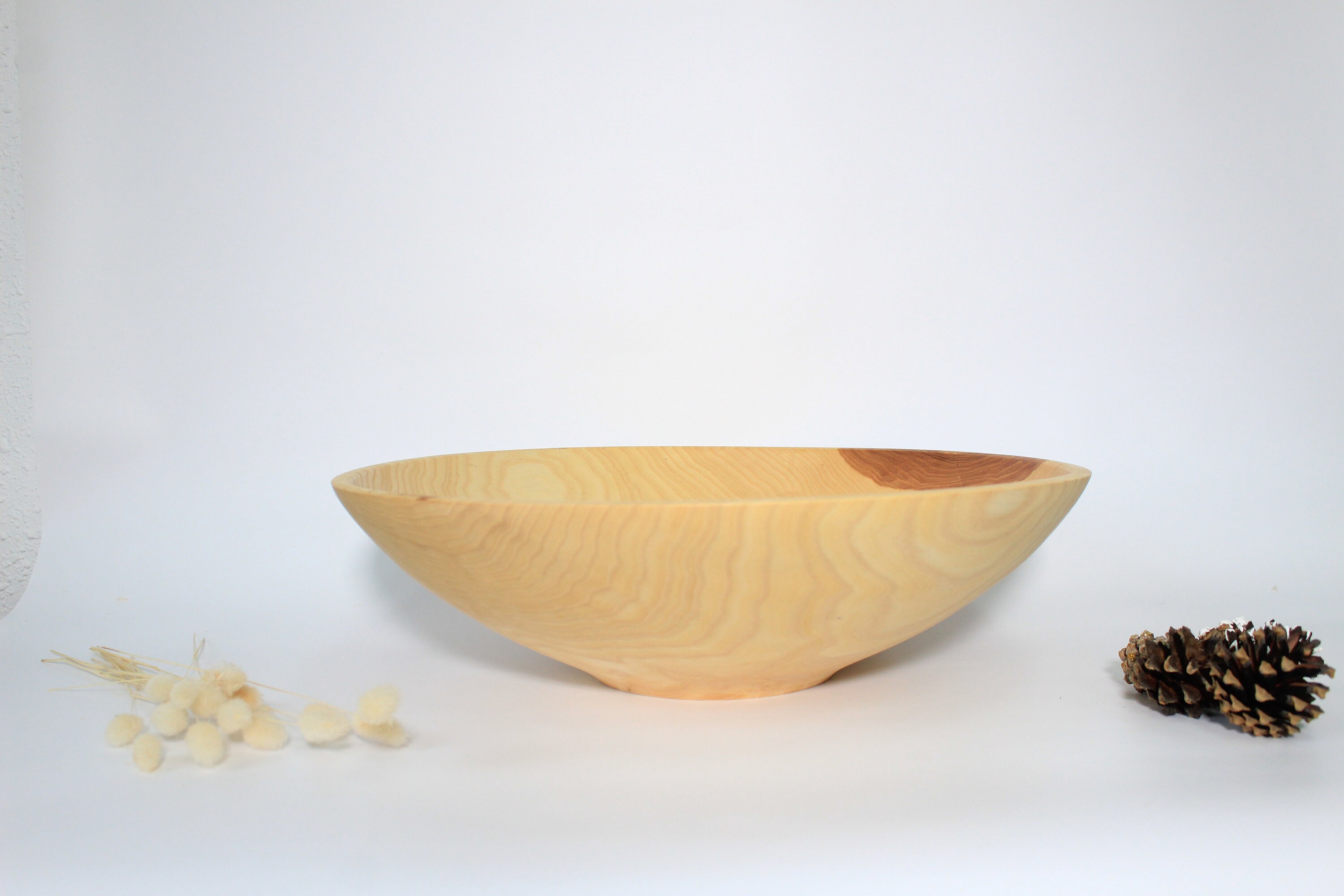Extra large dough bowl shallow mixing wooden bowl Etsy