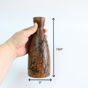 Oak candle holder, wooden taper candle holder, rustic candle stick holder, modern vase, Rustic candelabrum Medium 7.84"