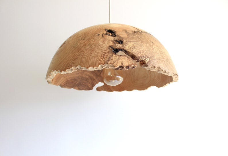 Wood pendant light large for kitchen island, rustic chandelier lighting for dining room image 6