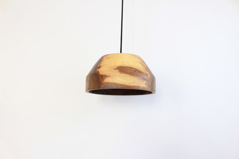 hanging modern pendant light, rustic flush mount lights, walnut chandelier lamp image 9