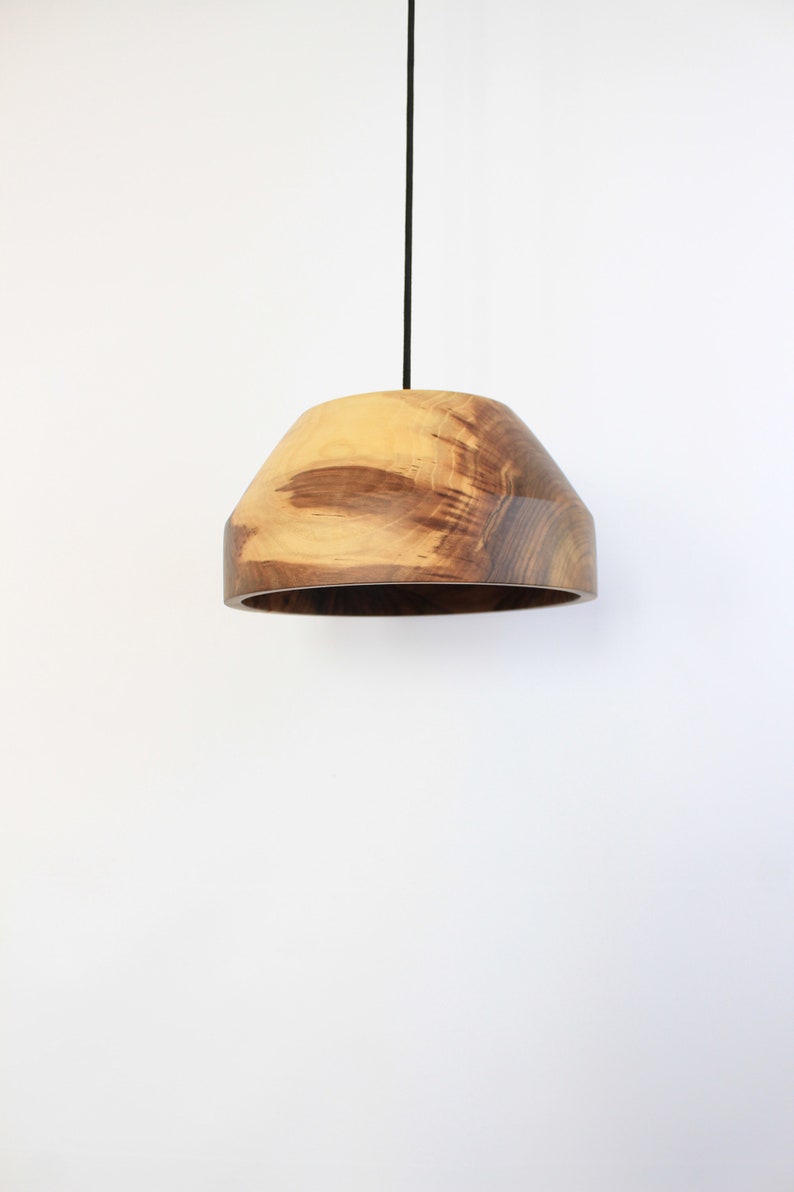 hanging modern pendant light, rustic flush mount lights, walnut chandelier lamp image 10