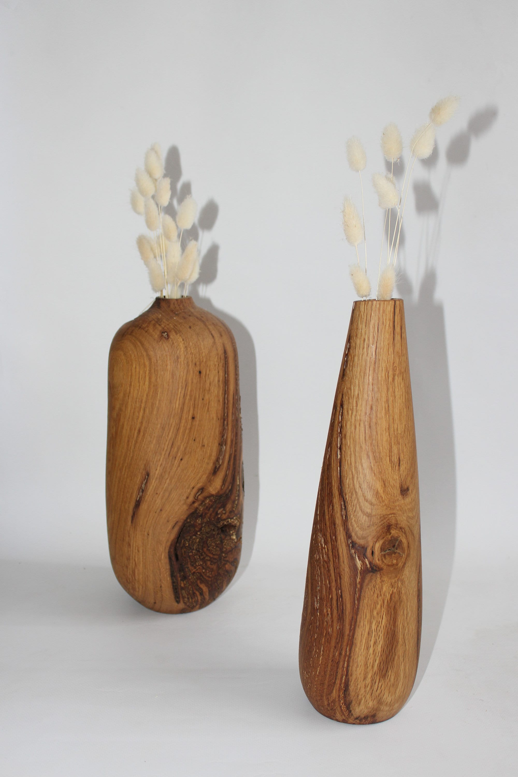 Tall wood vase rustic decorative floor vase handmade Etsy