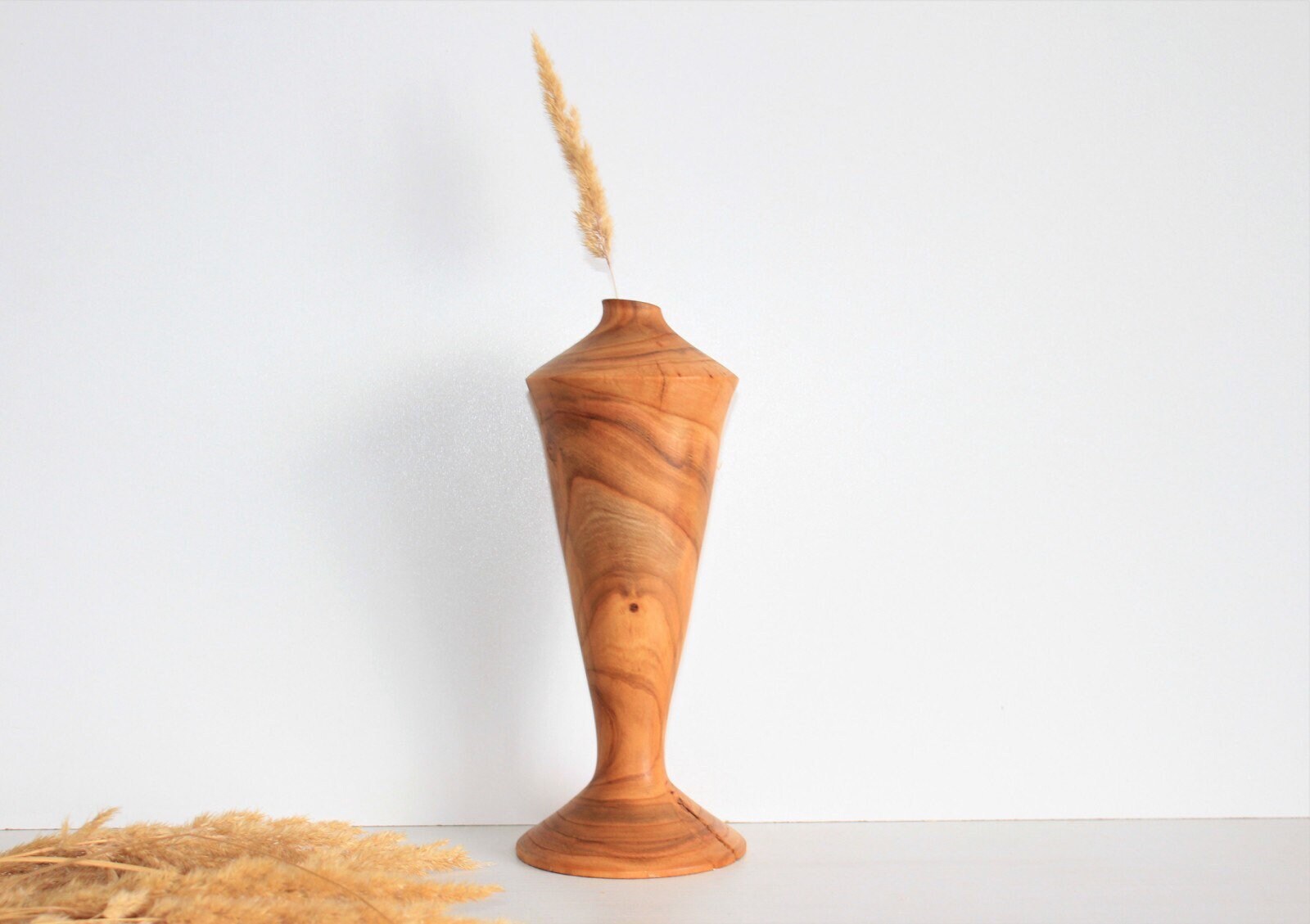 Rustic Wood Vase Turned Bud Vase 5th Anniversary Gift Etsy