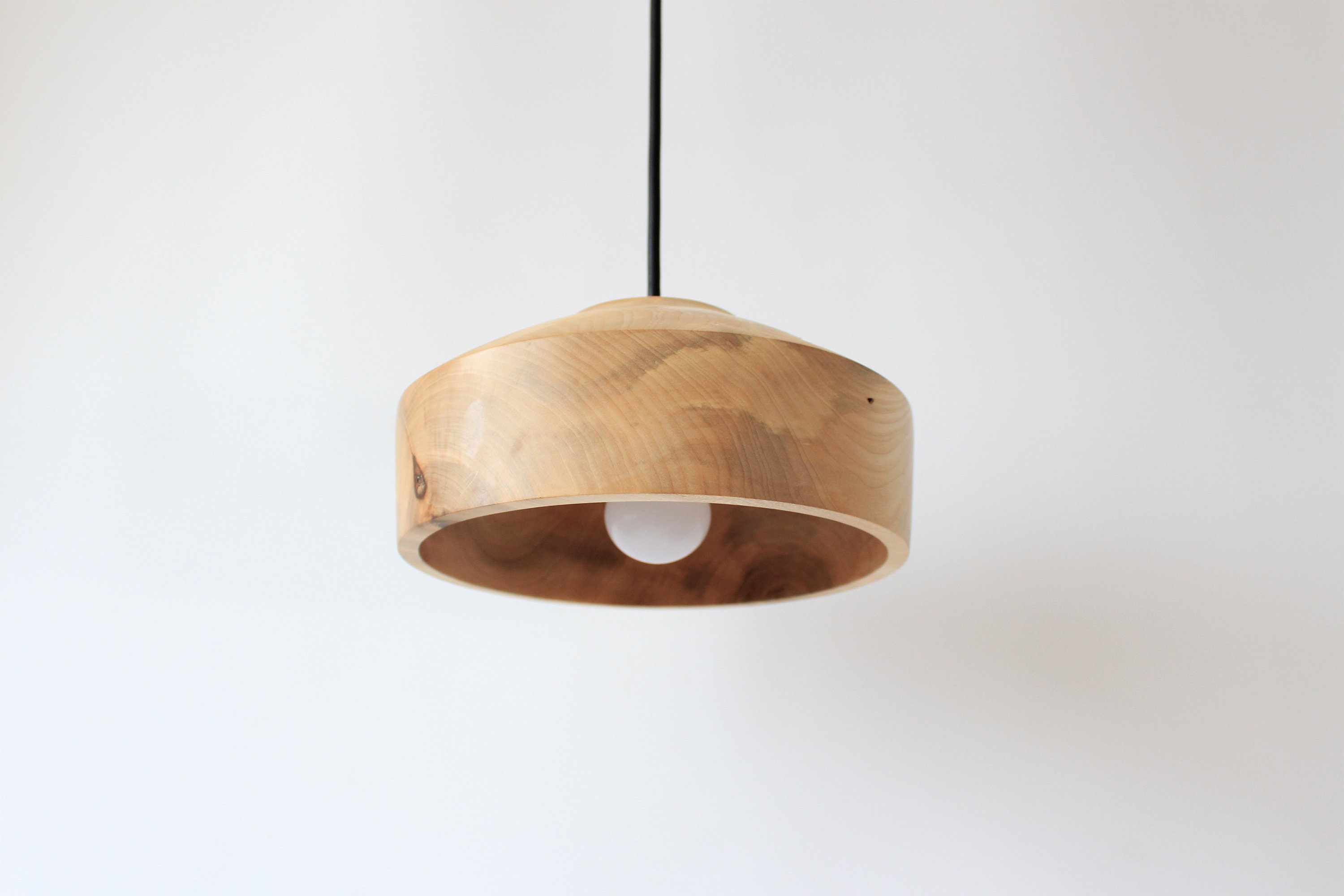 Wooden Bedside Lamp Handmade Suspension Lamd Rustic Etsy