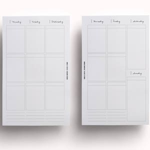 Half Size Planner Pages, Half Letter Inserts, EC Stickers, Daily, Weekly Plan, Printable Planner, Printable Inserts, Filofax, Undated Insert