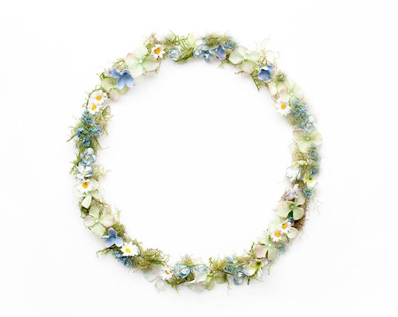 Set Of Meadow Flower Frame Mockups Circular Floral Frames