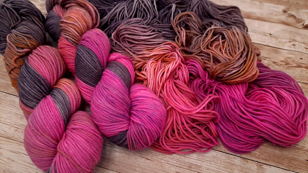 Setting Sun, Dk Yarn, Hand Dyed Yarn, Superwash Merino Nylon Dk Yarn ...