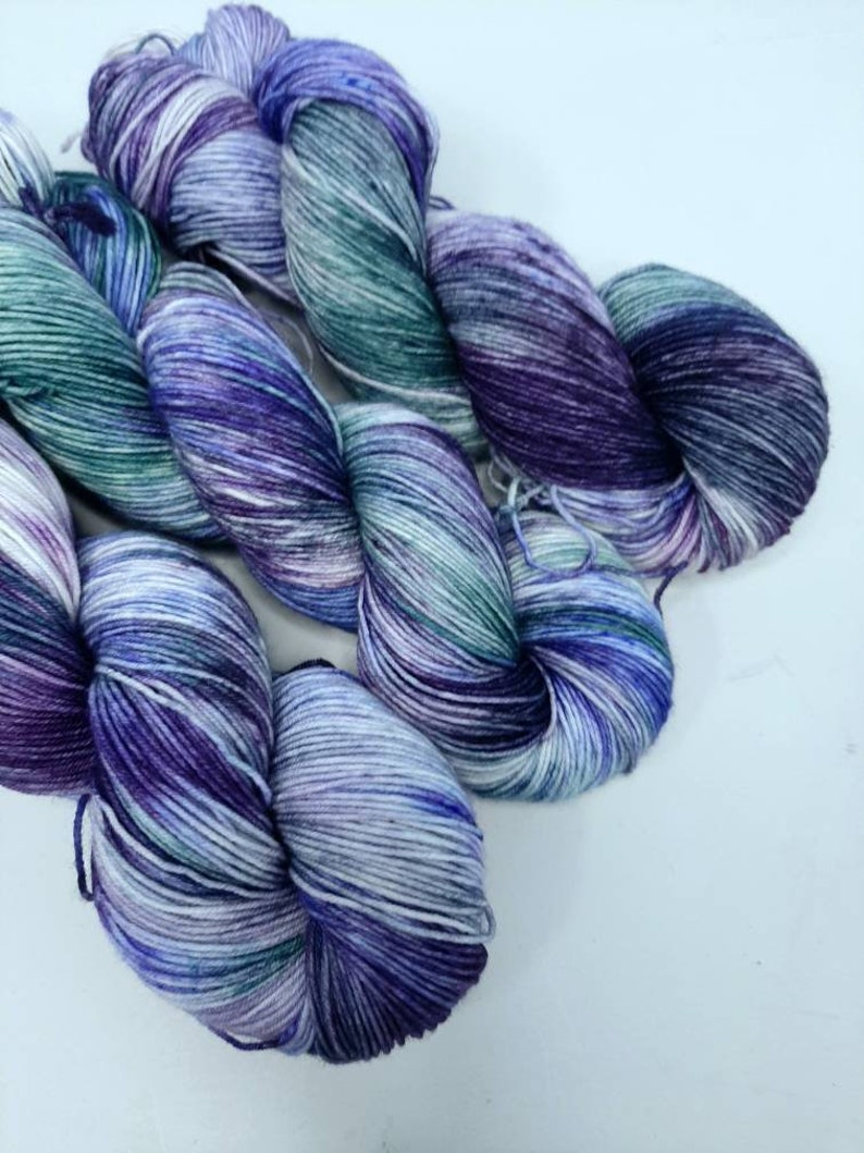 Sock yarn Yarn Sock yarn hand dyed Wool blend sock yarn Wool sock yarn Hand dyed yarn Moonlight Sonata