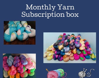 Monthly Yarn Subscription  | Sock yarn subscription | Wool sock yarn | Sock yarn | Hand dyed yarn | Hand dyed sock yarn  | Yarn subscription