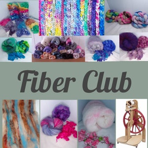 Fiber Club, subscription box, art batts for spinning,  spinning fibers,  merino wool roving,  Hand dyed roving, spinning fiber, roving wool