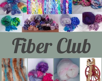 Fiber Club, subscription box, art batts for spinning,  spinning fibers,  merino wool roving,  Hand dyed roving, spinning fiber, roving wool