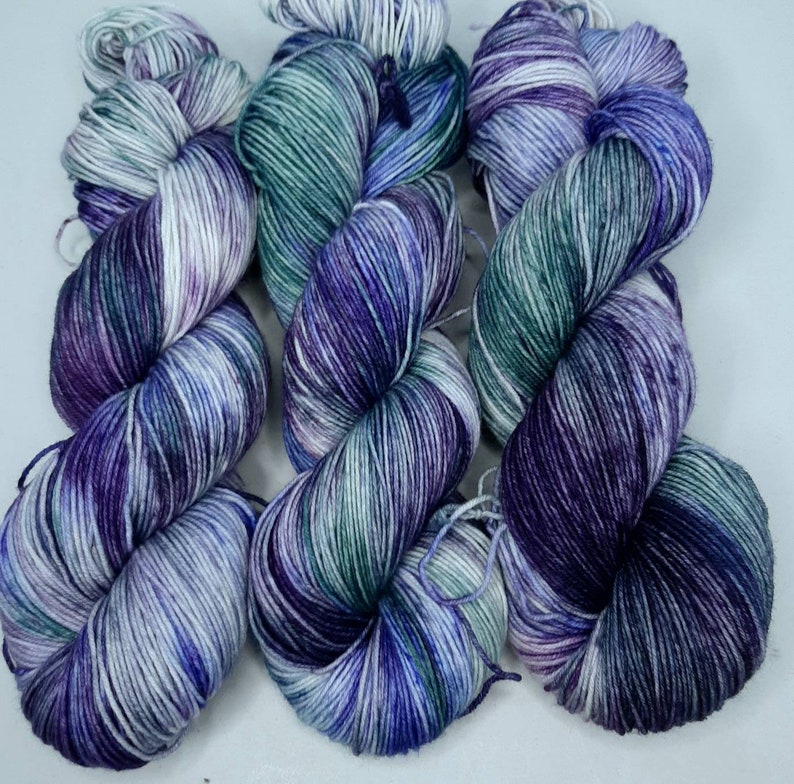 Sock yarn Yarn Sock yarn hand dyed Wool blend sock yarn Wool sock yarn Hand dyed yarn Moonlight Sonata