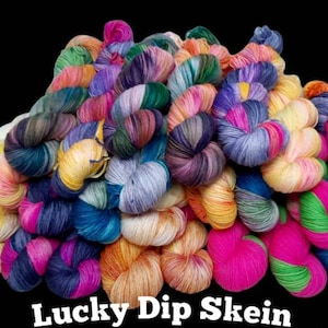 Lucky Dip Skein, Mystery box, Mystery yarn, Sock yarn, Indie yarn, dk yarns,  Handspun yarns Hand dyed yarn, fingering weight yarns