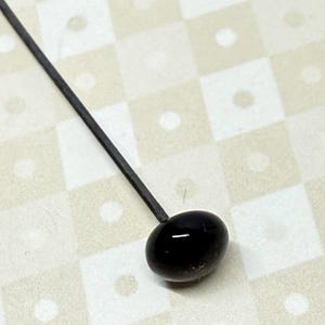 1 Pair Teddy Bear Black Eyes On Wire ~ 6.5 mm ~  NEW VINTAGE